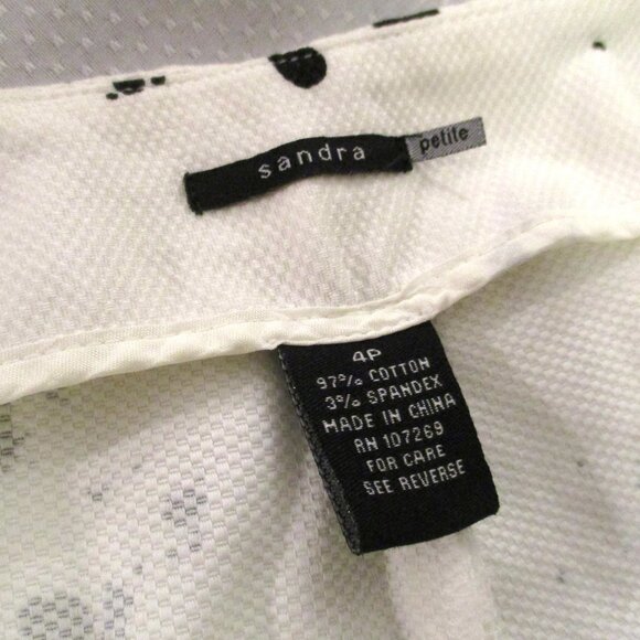 ❣💖 SANDRA PETITE PIQUE BLACK WHITE CAPRIS – SIZE 4P – NWOT 💖❣ - Picture 12 of 16